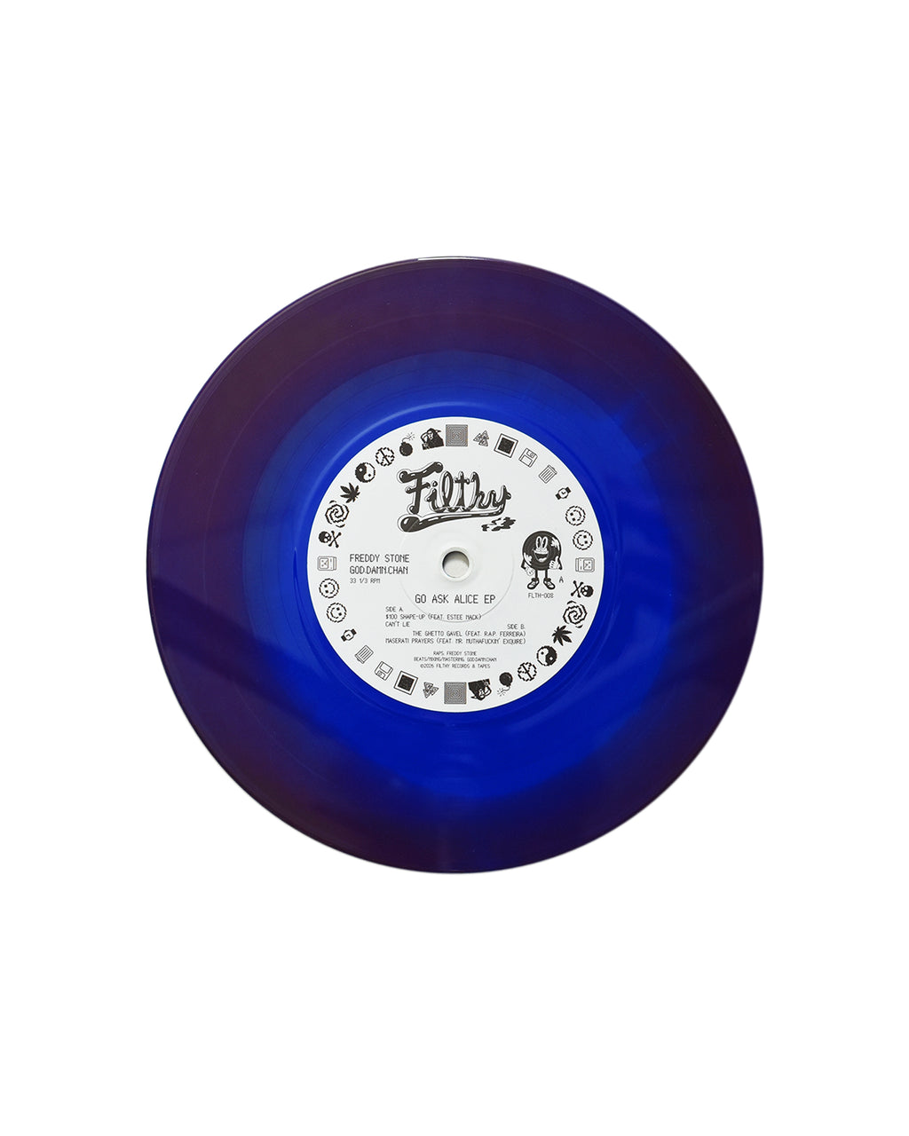 Freddy Stone & god.damn.chan - GO ASK ALICE EP - Limited Edition "Blue Pill/Red Pill" 7" Vinyl